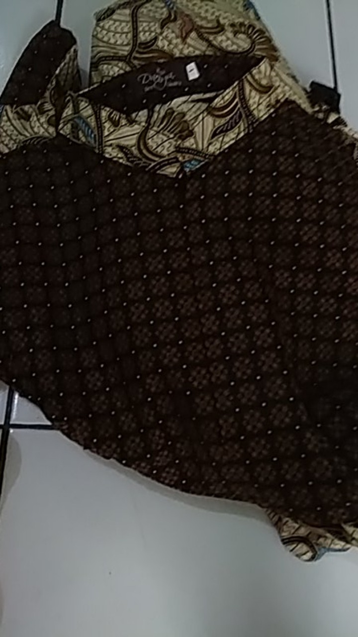 Gamis Batik Pias Daun Warna Size Standar Dan Jumbo (ada Hem-nya)