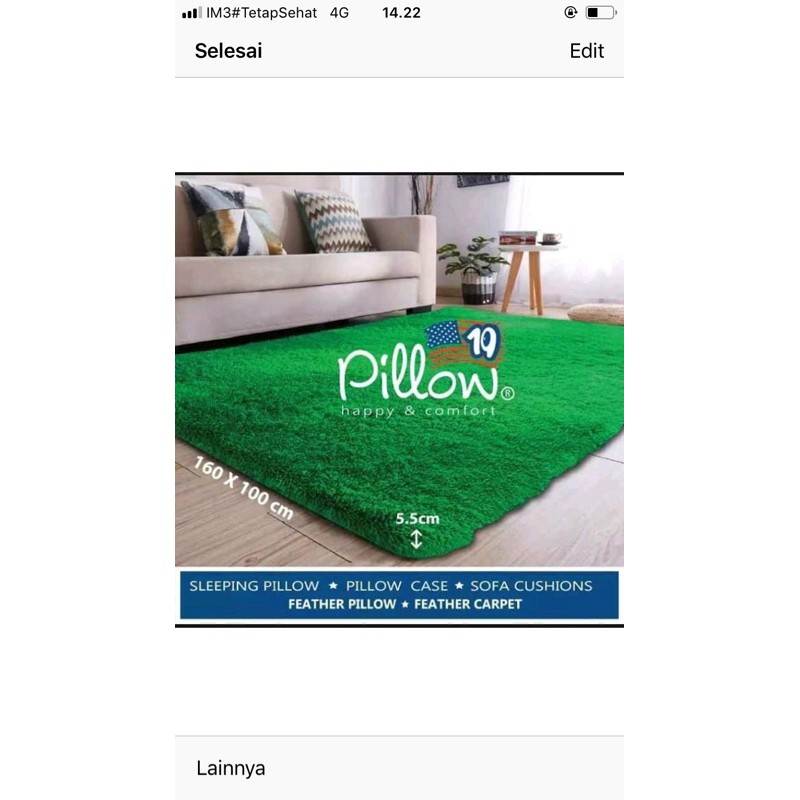 karpet bulu rafur pillow/karpet bulu