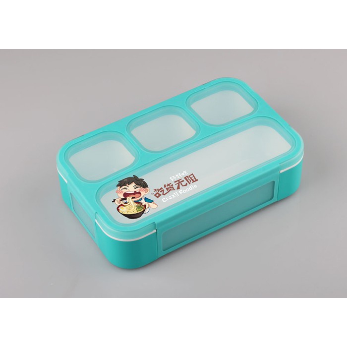 Kotak Tempat Makan Anak 3 Dan 4 Sekat LUNCH BOX Anti Bocor Dan Tumpah STORAGE FOOD
