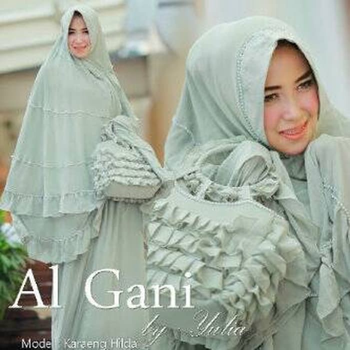 Stok Terbatas !!! Azurra Shop Mukena Ruffle Al Gani Mekenah Dewasa Fashion Muslim Murah