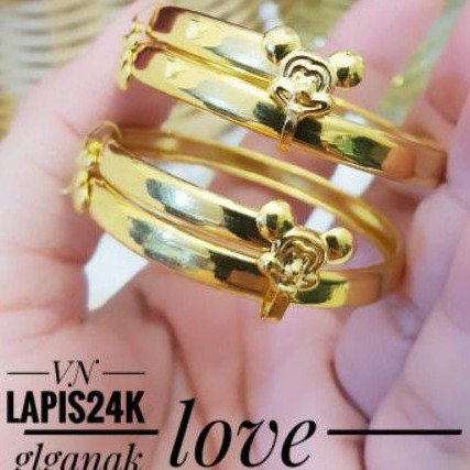 Gelang Anak Lapis Emas 24K T220