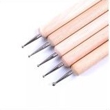 5pcs dotting pen for nail art scoring pen pelipat penanda kertas bahan ori wood