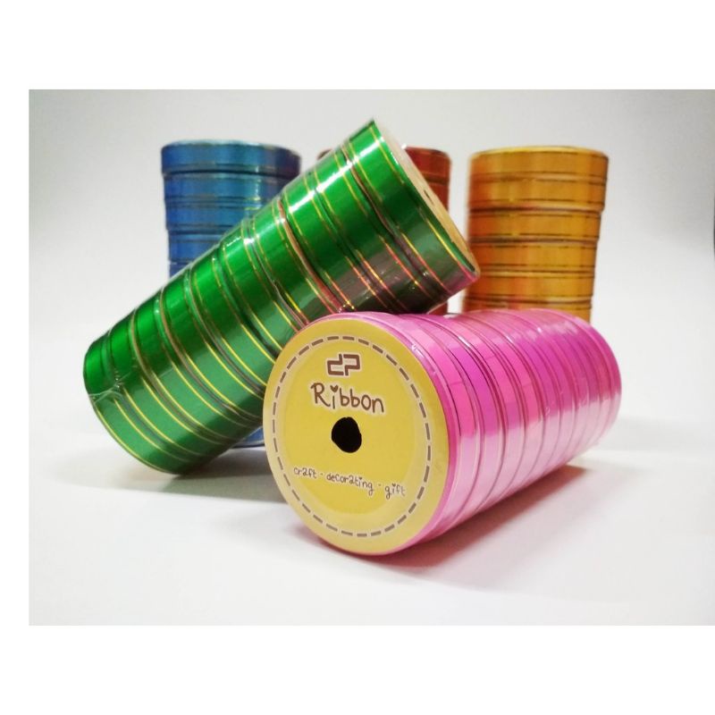 

Pita Kado List Emas 2cm Jepang 3/4" Plastik RIBBON POLOS Gold strip lace GROSIR 18mm 2 cm