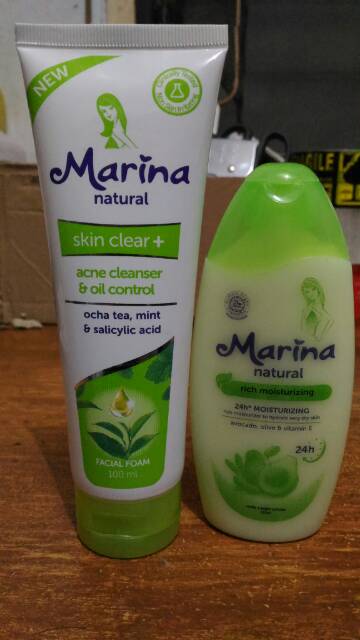 marina facial foam green tea