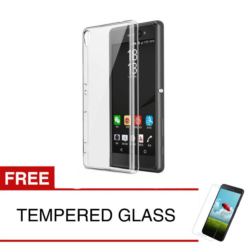 Crystal Case for Sony Xperia XA Ultra / F3216 - Clear Hardcase +  Gratis Tempered Glass