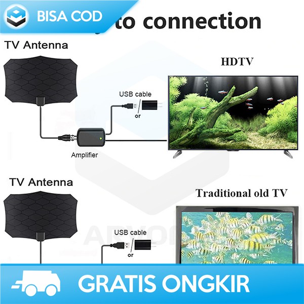 ANTENA TV DIGITAL INDOR SUPER JERNIH TAFFWARE TFL-D140 DVB T2 UHF AWET