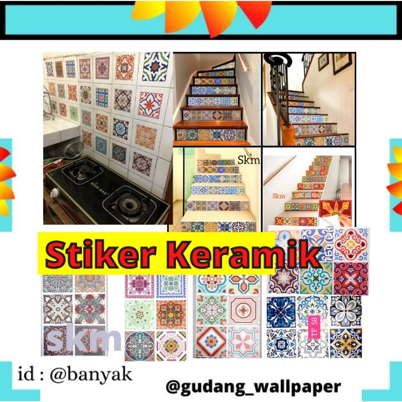 [GD]  WALLSTIKER TEGEL LANTAI DAPUR TF STIKER KERAMIK WALLSTIKER LANTAI MEJA WALLPAPER PAPER DAPUR ANAK TANGGA DINDING TEMPELAN KAMAR MANDI WALPAPER WELPEPER PINTU KACA DEKORASI KRAMIK DINDING DAPUR TEGEL DECOR LEMARI KITCHEN SET DECOR TEMBOK KOMPOR MURAH