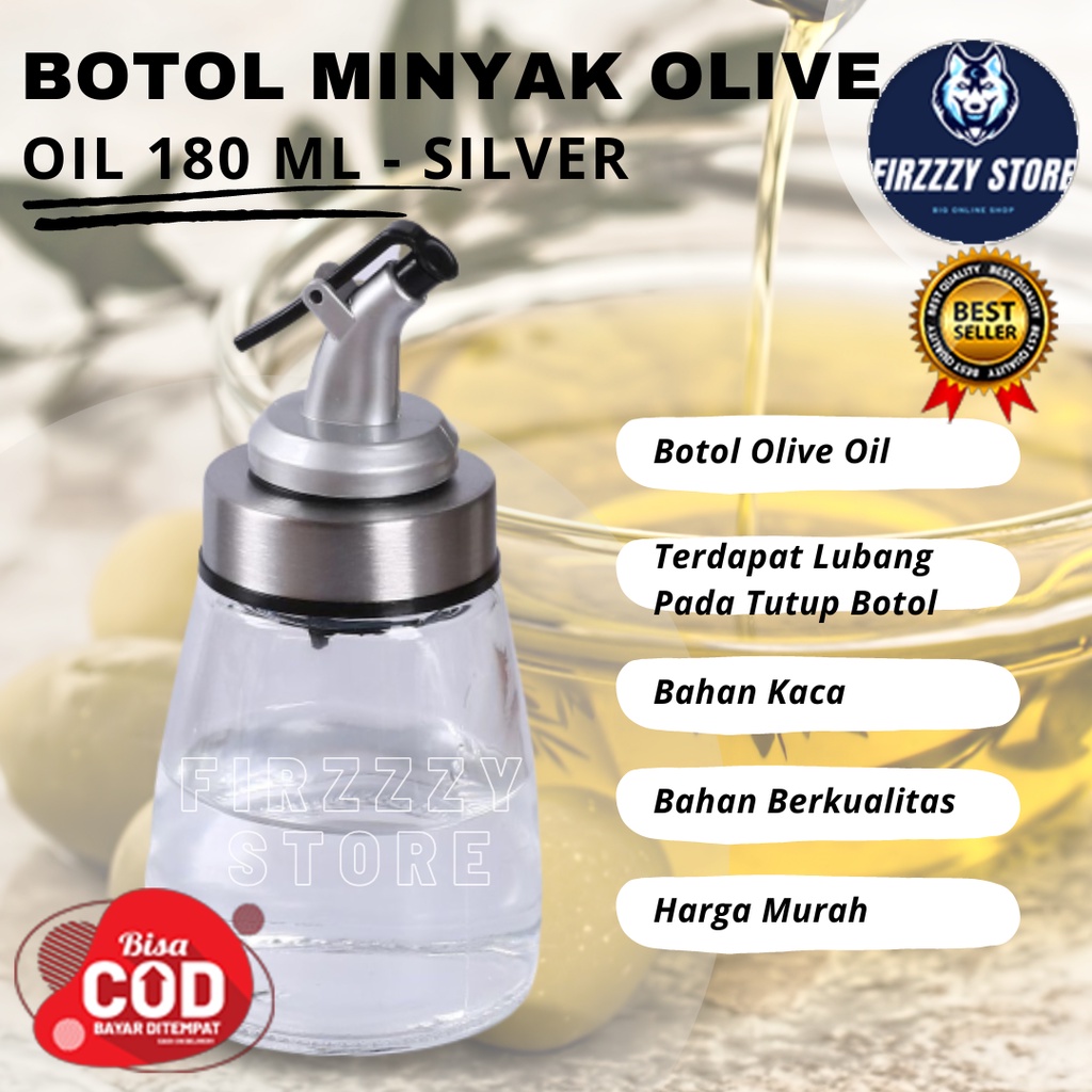 Botol Minyak Olive Oil 180 ml - Silver