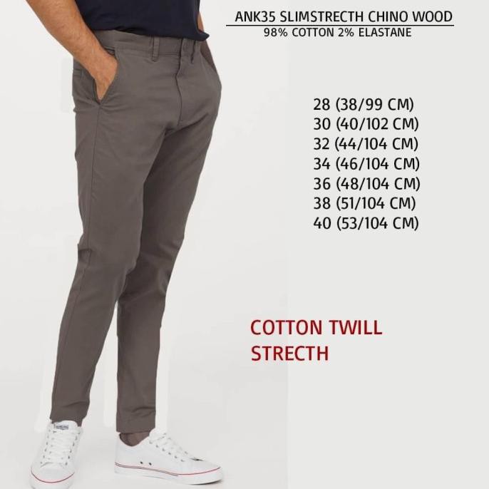 Celana Branded Pria - Anko 35 Slimstrecth Chino Wood Hijabcantik11