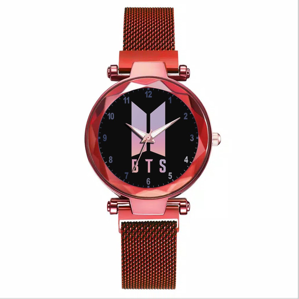 Jam Tangan Wanita Custom - KPOP BTS Free Box &amp; Batre Cadangan 9