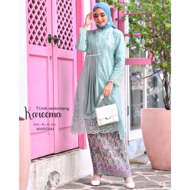 Kebaya Tunik Busui Salendang AV / Kebaya Modern Brukat Busui / Kebaya Kondangan / Pesta