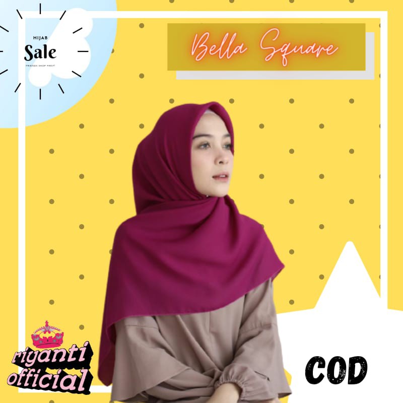 Hijab Jilbab Kerudung BELLA SQUARE MAGENTA Terbaru murah