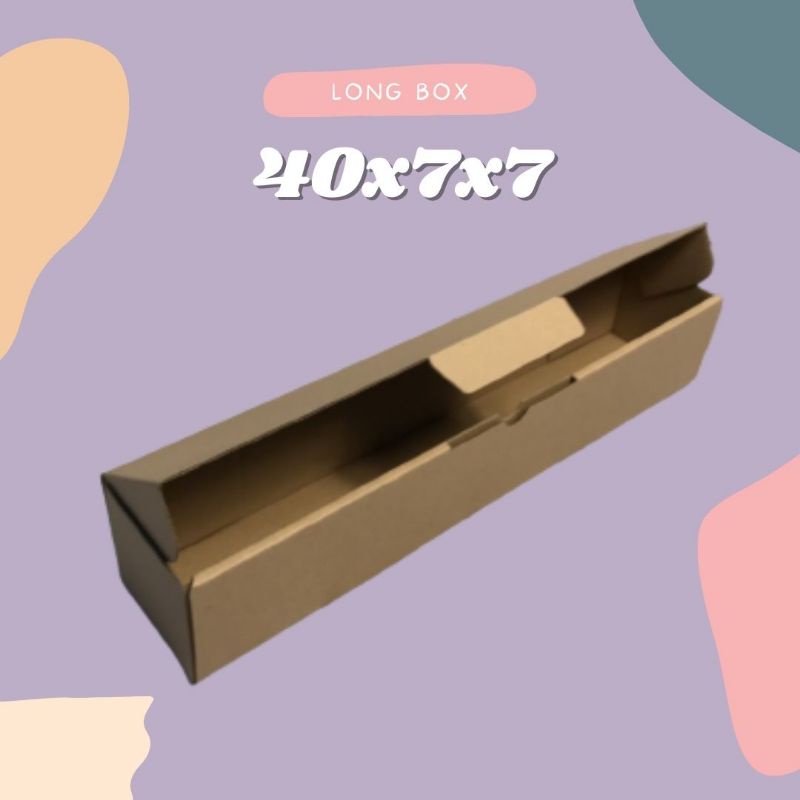 

LONG BOX 40x7x7 // PACKING BOX DUS DIE CUT / KEMASAN DUS PANJANG / BOX PANJANG // DUS KEMASAN CORRUGATED