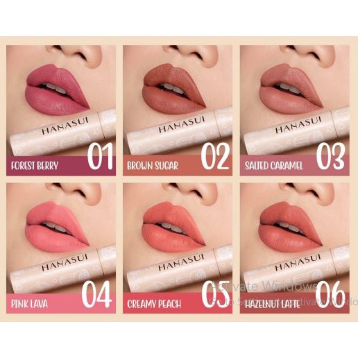 Hanasui Mattedorable Lip Cream | Matte Dorable LipCream Lipstick Cair Mate Hanasui | BOBA EDITION