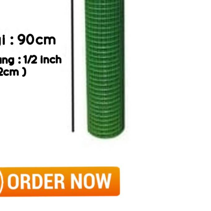 ♦ Kawat Loket PVC Hijau 1/2" untuk bikin kandang burung kelinci ayam kawat ram hijau kawat bangunan 