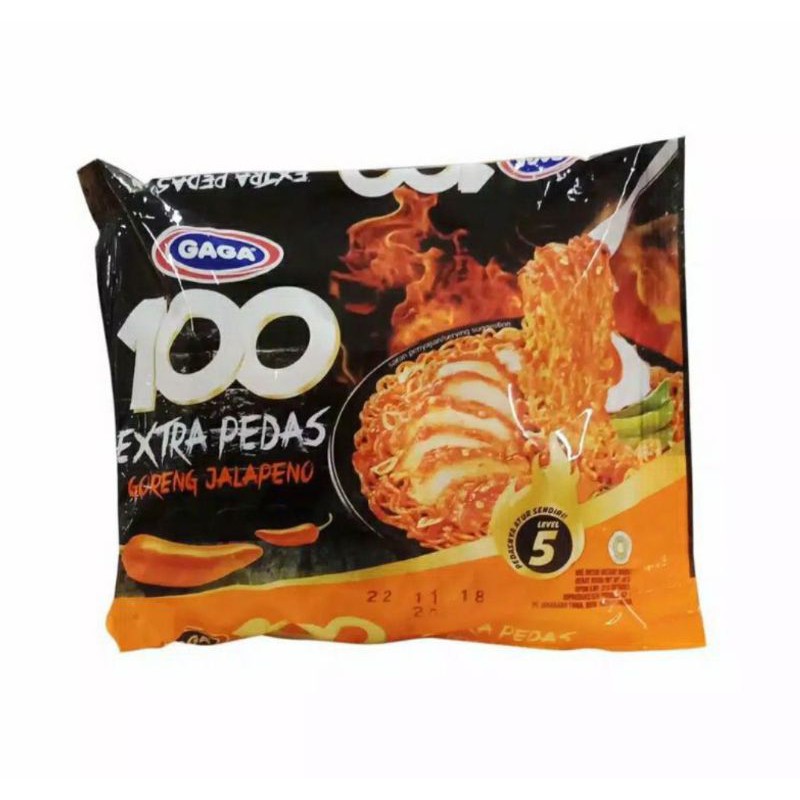 Mie Gaga 100 Extra Pedas Goreng Jalapeno