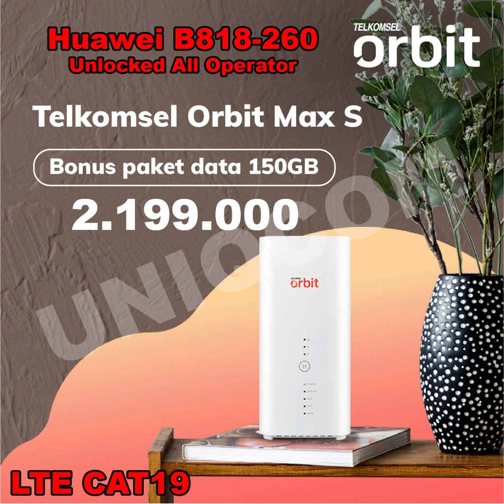 Home Router Huawei B628 Telkomsel Orbit Max H1 150GB Garansi Resmi