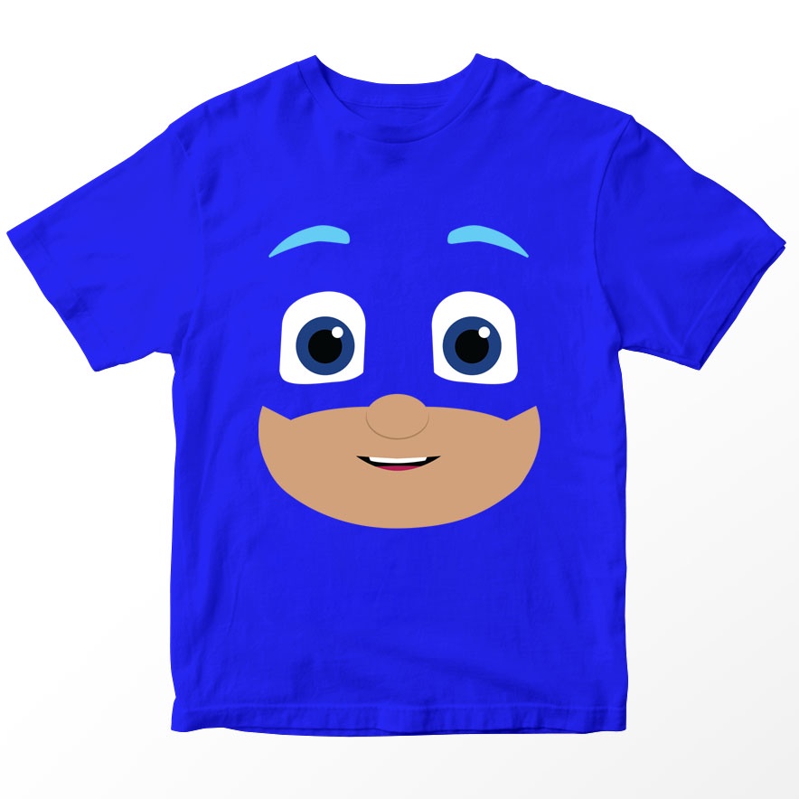 Kaos Connor Catboy Kartun Anak, Warna Biru Umur 1-10 Tahun