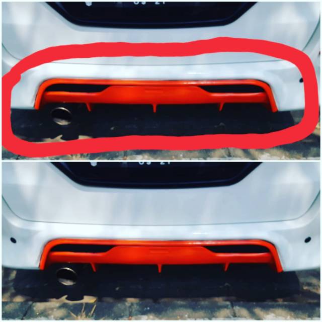 Aksesoris Eksterior Modifikasi Variasi Mobil Diffuser Bemper Avanza Daihatsu Xenia 2012 2018 Sporty Shopee Indonesia