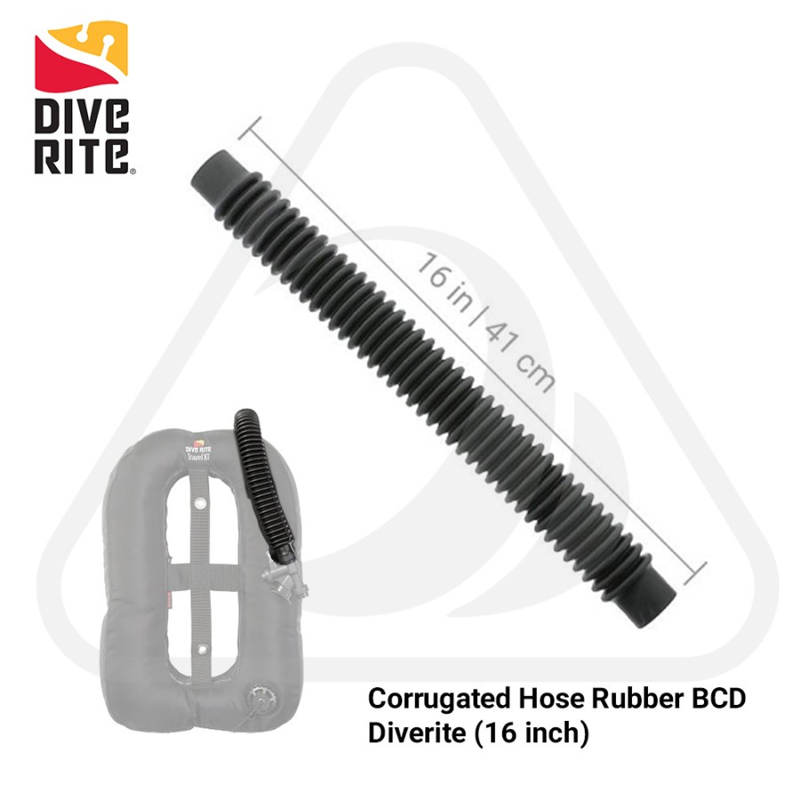 Diving BCD Diverite Corrugated Hose Inflator Rubber 16 inch Sparepart