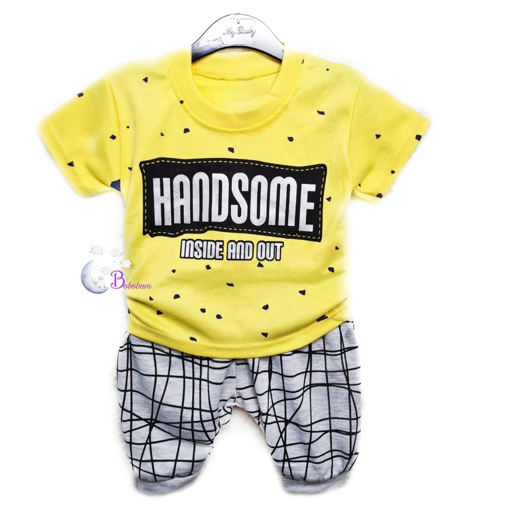 ECER BOBOBAM BAJU KAOS HANDSOME ANAK LAKI-LAKI / SETELAN ANAK HARGA GROSIR