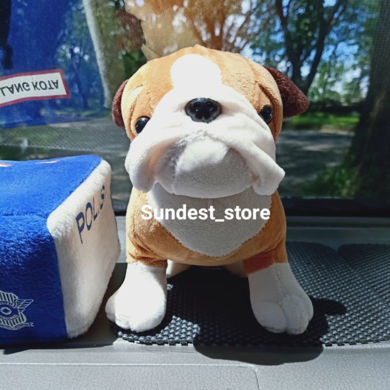 Boneka Anjing Bulldog Asesoris Mobil