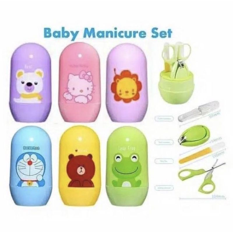 (COD) Manicure Set Bayi / Gunting Kuku Bayi Set 4in1 / Gunting Kuku Karakter