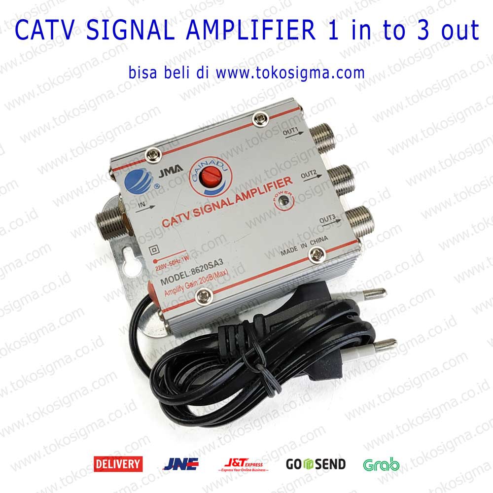 SPLITTER CATV BROADBAND SIGNAL AMPLIFIER 3 PORT - 1 IN TO 3 OUT F CONNECTOR