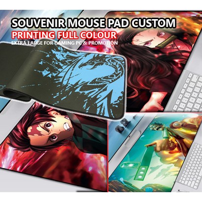 JUAL MOUSEPAD PROMOSI CUSTOM BERAGAM UKURAN DENGAN DESAIN SENDIRI DI BANDUNG FULLPRINT TAJAM