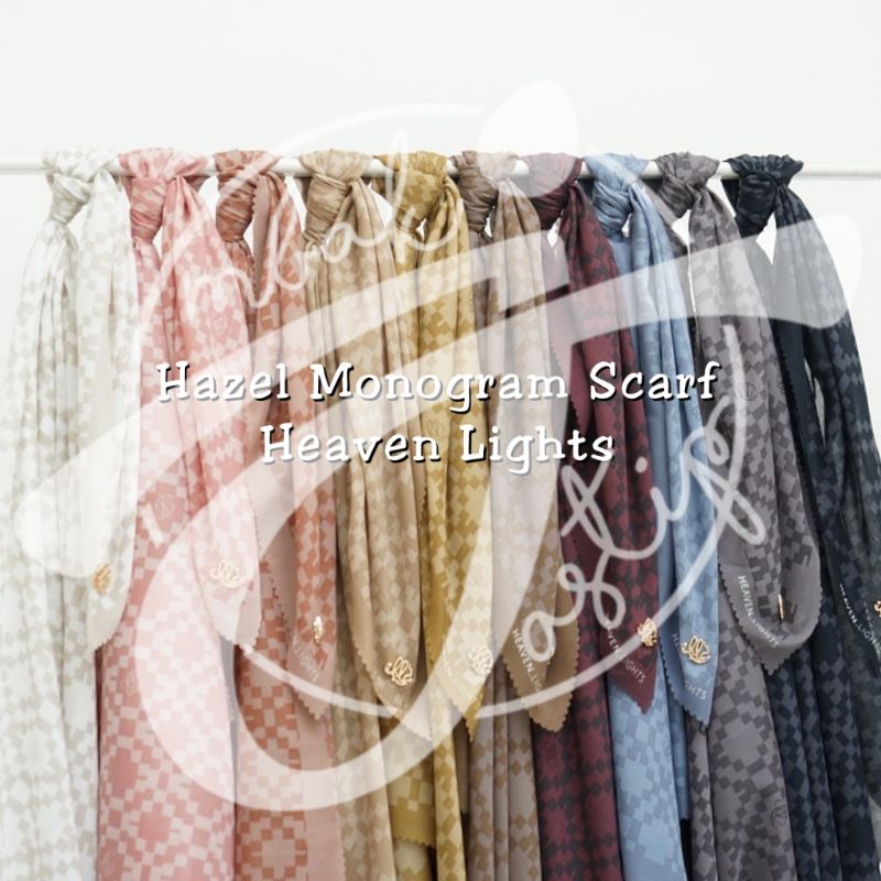 HAZEL Monogram Scarf Heaven Lights