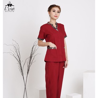 Baju Seragam suster Lvin Batik Series baju babysitter Baju Seragam suster Lvin Batik Series baju babysitter