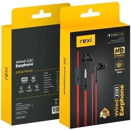 Headset android Rexi Ei01 Rexi wired eraphone  HD-STEREO
