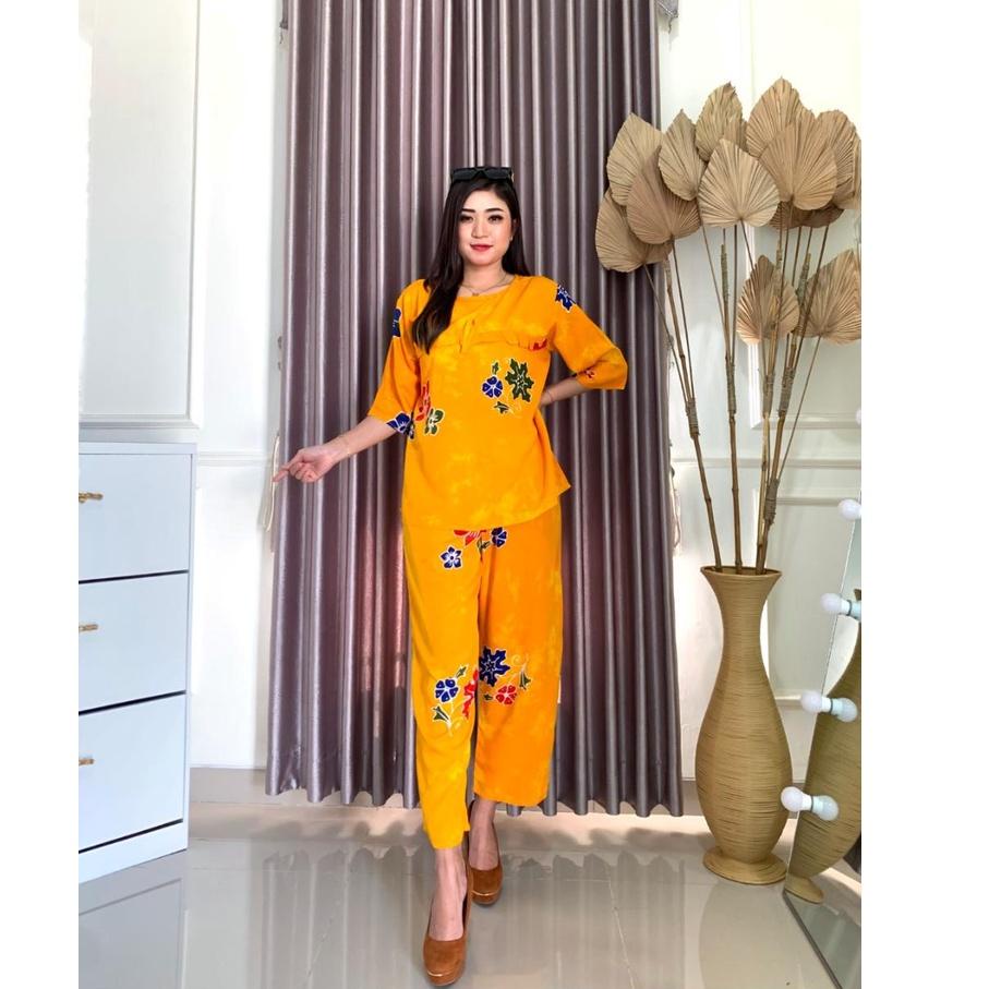 Jangan Ketinggalan order..  Setelan Cp Wanita Batik Cap Cetak ABG UTARI motif sunan