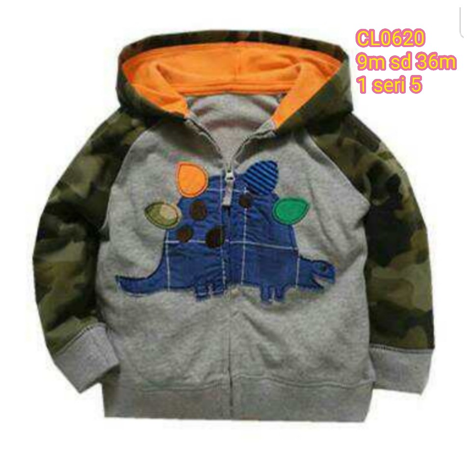 Jaket Mantel Bayi Anak 6M-3T Catell love motif terbaru