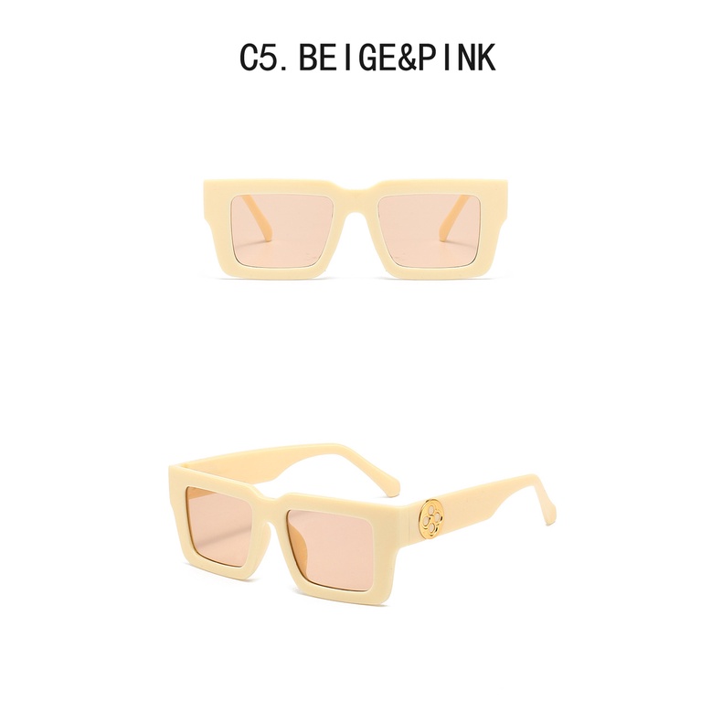 Kacamata Hitam Pelindung UV Bingkai Tebal Persegi Gaya Retro Eropa Amerika Untuk Pria Dan Wanita 2022