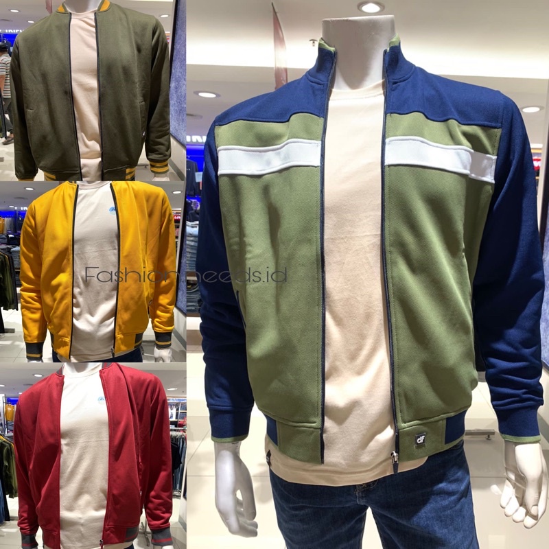 (M-XXL) JAKET PRIA CVC D&F BAHAN KATUN+POLYESTER ORIGINAL