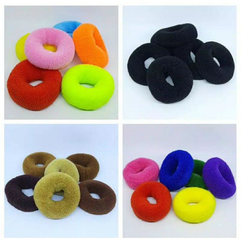 12pcs IKAT RAMBUT DONAT CINCIN