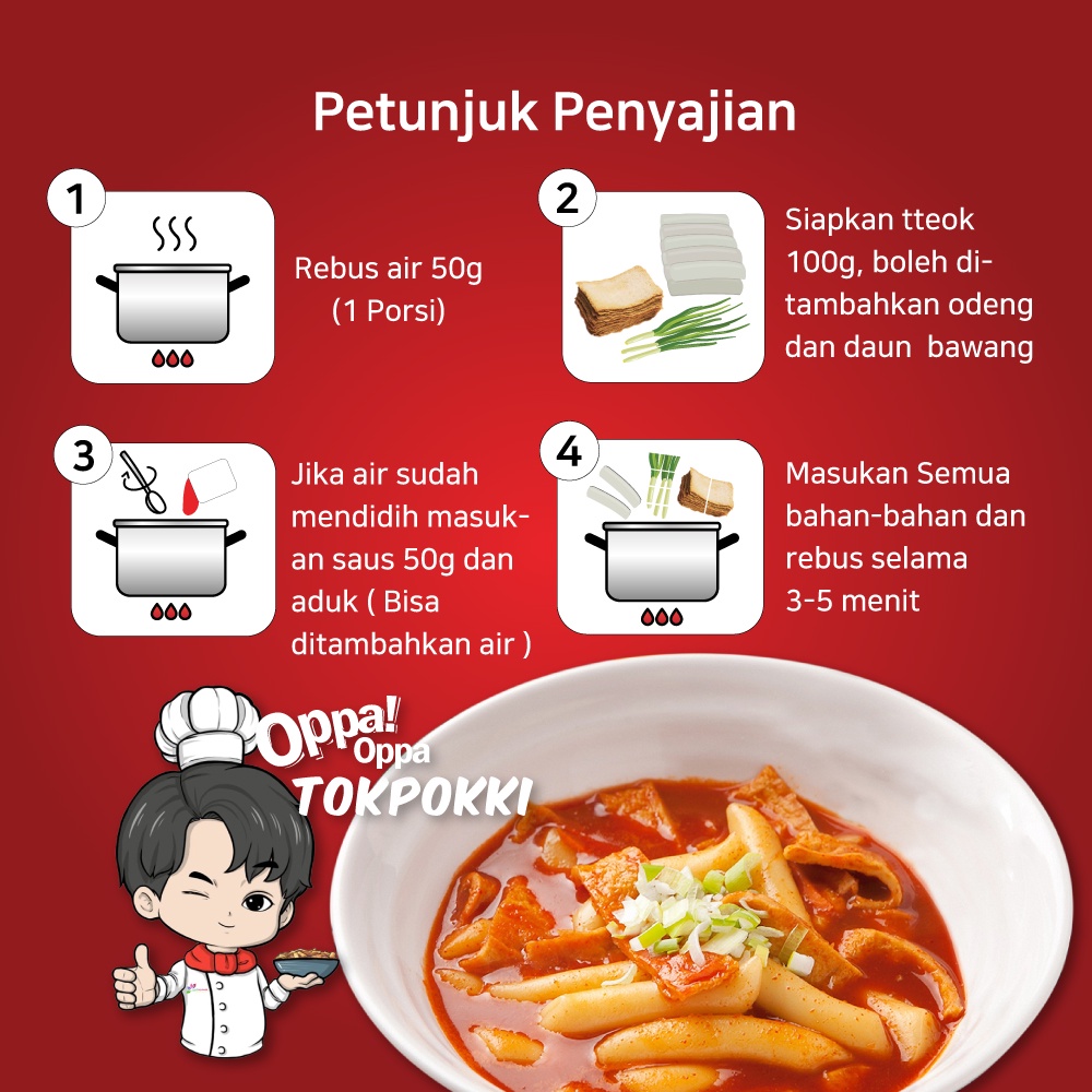 Paket Tteokbokki tokpokki 1kg + Saus Tokpokki 500g