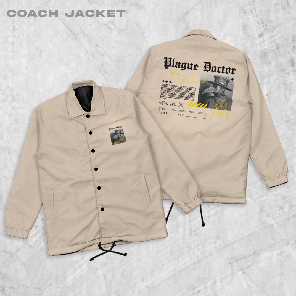 Fortglass Plague Coach Jaket Pria Outwear Unisex Parasut