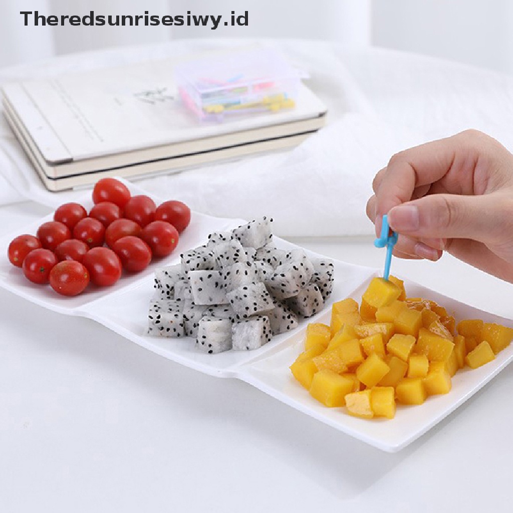 # Alat Rumah Tangga # 18pcs Garpu Buah / Dessert / Kue / Snack Mini Bentuk Kartun Not Musik Untuk Dekorasi Pesta