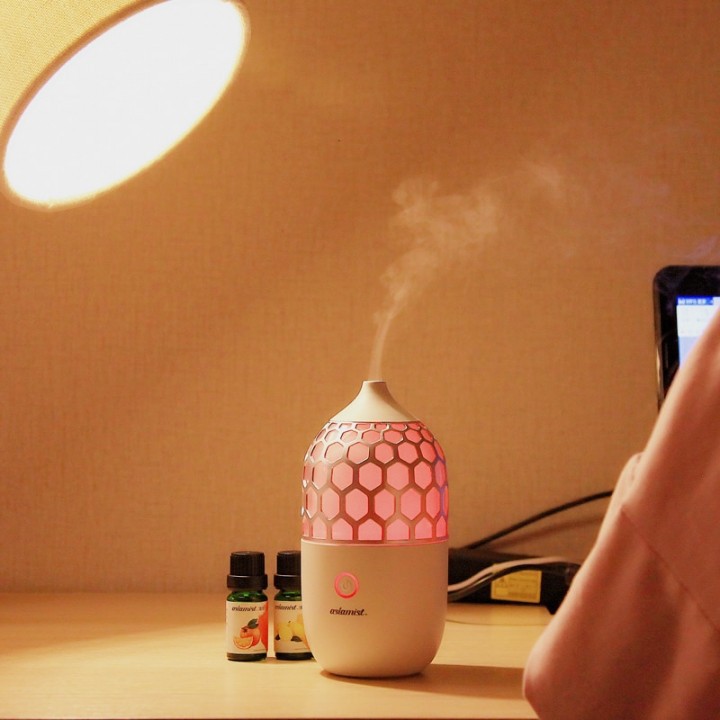 H49 - Honeycomb Ultrasonic Humidifier 7 LED Light 90ML
