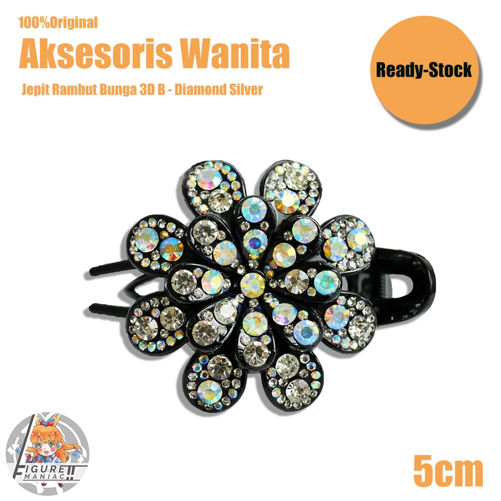 Aksesoris Wanita Jepit Rambut Bunga Motif Premium Model B Import