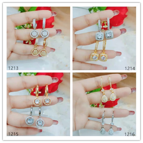 Anting Xuping 1213 Permata Lapis Emas Perhiasan 1213-1216