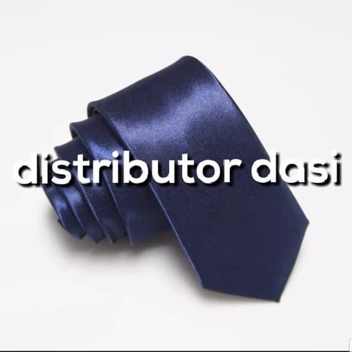 Dasi Panjang Pria Polos Biru Dongker Navy Slim 2 Inch dan 3 inch ready stok