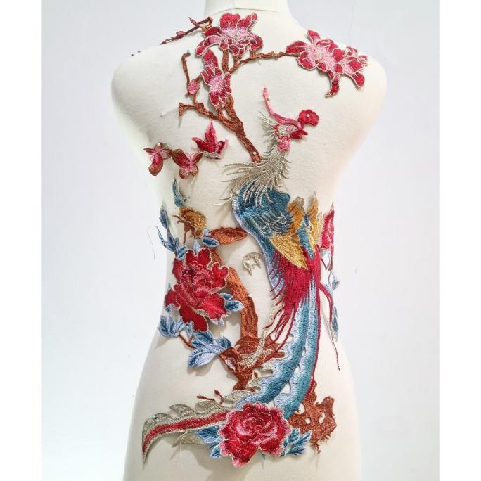 :::::::] bordir burung phoenix besar, aplikasi bordir