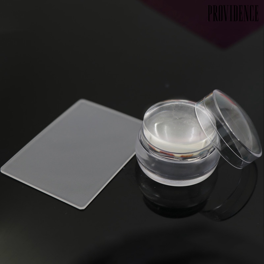 Providence Nail Stamper Single Head Smudge-Proof DIY Round Head Silicone Stamping Transparent Tool for Manicure