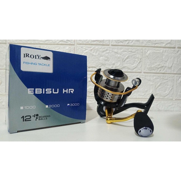 Reel power handle iroly ebisu hr asli japan quality spool metal baru