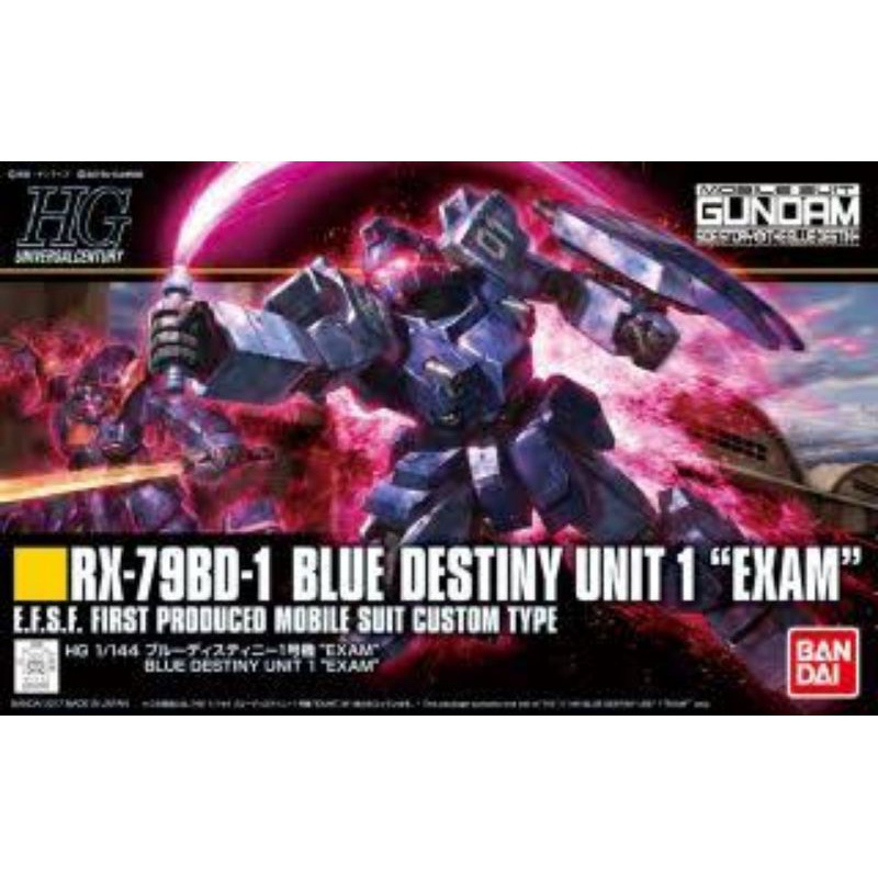 Jual Hg 1/144 Bandai Hguc Gundam Blue Destiny Unit 1 I Exam | Shopee ...