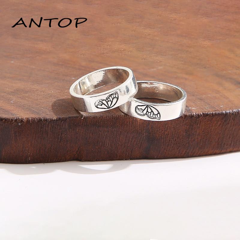 Set Cincin Pasangan Pria Dan Wanita Model Simple Untuk Hadiah Valentine