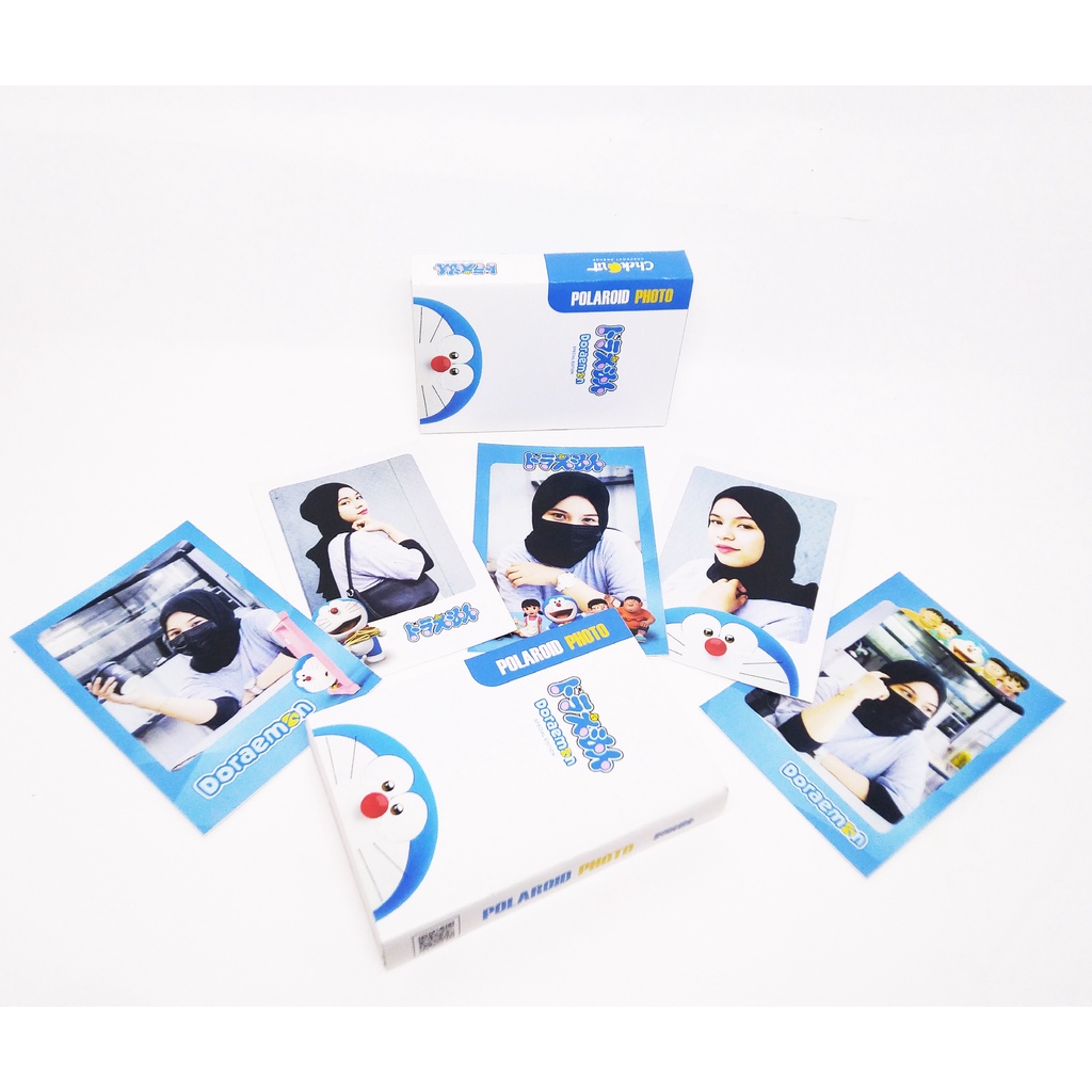 CETAK FOTO POLAROID MOTIF DORAEMON ISI 50 FOTO UKURAN 2R